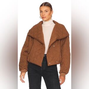 BLANKNYC NWOT Quilted Puffer Jacket in Slightly Obsessed Brown, Size M